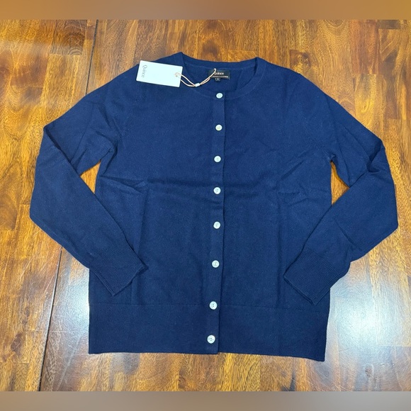 NWT! Quince | Mongolian Cashmere Cardigan Sweater | True Navy | S - Picture 3 of 7